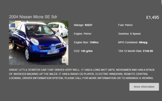 (The Micra ad, via Witney Used Cars)